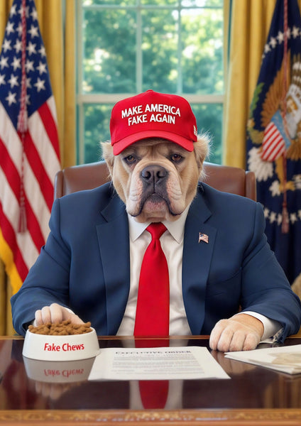 Trumper the American Bully | A5 Dog Greeting Card – Political Parody Edition by Countryside Greetings