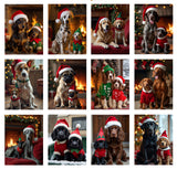Santa Paws pack of 12 A5 dog Christmas cards featuring popular dog breeds – Countryside Greetings