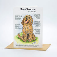"Know Your Dog" Cockapoo Greeting Card by Dick Twinney
