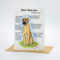 Great Dane greeting card with envelope