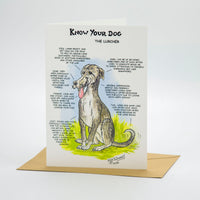 Carte de vœux pour chien Lurcher par Dick Twinney