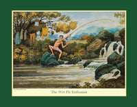 Set of 6 Cartoon Fly Fishing Themed Placemats by Thelwell