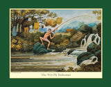 Set of 6 Cartoon Fly Fishing Themed Placemats by Thelwell