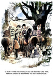 The Rendezvous.  Vintage humour greeting card by Thelwell