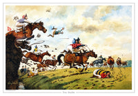 Fun horse racing art print. Tote Double by Thelwell