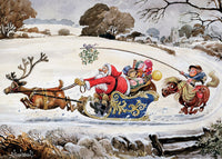 2025 Thelwell Horse and Pony Christmas Card Pack – Set of 8 Classic Humorous Cards with Envelopes