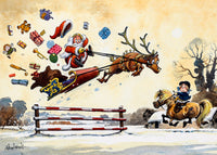 2025 Thelwell Horse and Pony Christmas Card Pack – Set of 8 Classic Humorous Cards with Envelopes