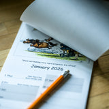 Thelwell Pony Wall Calendar 2026 Slim UK-Made Equestrian Humour Monthly Planner