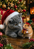 Hamster & Kitten Christmas Card – The Christmas Surprise | Santa Claws Christmas Tales