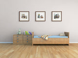 childs bedroom interior design with pony prints by Thelwell