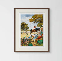 up for the cup framed open edition thelwell cartoon print