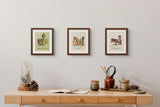 Thelwell Framed Pony Print – Learning How to Mount Your Pony Cartoon | A5 Mounted Pony Art