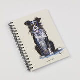 Carnet ligné A6 sur le thème du chien de dessin animé. Chien Collie par Bryn Parry