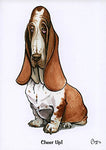 Basset hound greeting card. Cheer Up by Bryn Parry