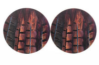 2 Pheasant Tail Feather drinks coasters or mats . A great shooting gift. Made in UK