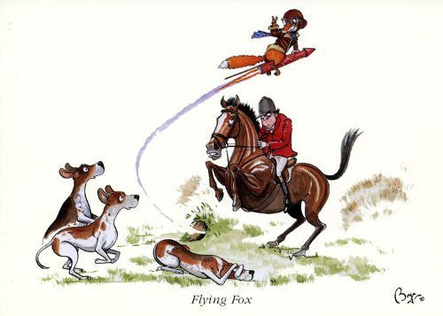 Horse riding greeting card. Flying Fox by Bryn Parry