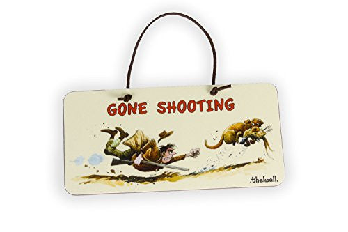 Shooting door sign. Gone Shooting by Thelwell.