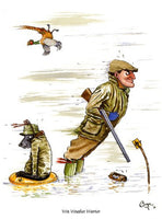 Shooting Greeting Card. Wet Weather Warrior by Bryn Parry