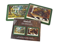 Thelwell Fishing Serving Mat Set. 2 assorted melamine mats with cork backs, f...