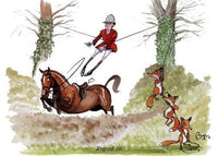 Horse riding greeting card by Bryn Parry. Roped In