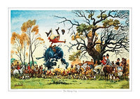 Cheval de dessin animé et imprimé de chasse. La Coupe Étrier par Norman Thelwell.