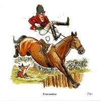 Horse riding greeting card by Bryn Parry. Evacuation.