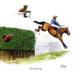 Horse riding greeting card by Bryn Parry. The High Jump