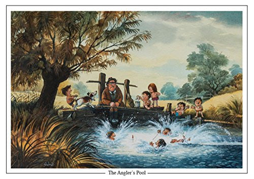 Fishing cartoon greeting card by Thelwell