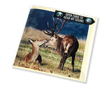 Red Deer greeting card with sound