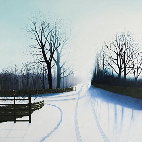 Winter landscape greeting card. Winter light