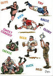 Rugby birthday card. Rugby Terms by Bryn Parry