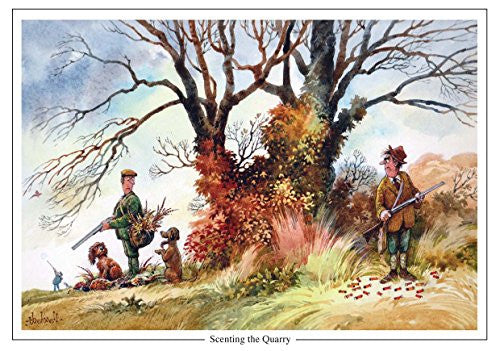 Pheasant shooting and dog cartoon by Thelwell
