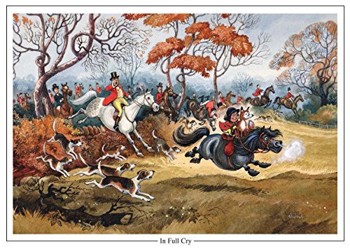 Horse and Hunting Greeting Card. In Full Cry by Norman Thelwell