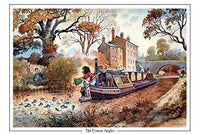 coarse angling, canal and barge boat cartoon by Thelwell