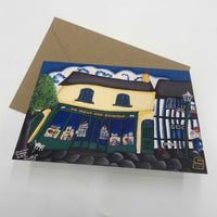 The Great Oak Bookshop, Llanidloes greeting card by Amanda Skipsey