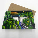 View of Pen y Garreg dam greeting card by Amanda Skipsey