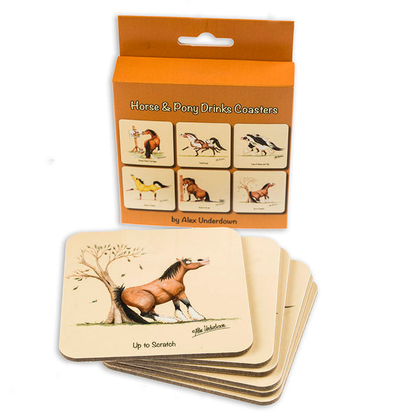 Horse and Pony Drinks Coasters by Alex Underdown