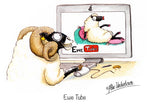 Sheep greeting card "Ewe Tube" by Alex Underdown.