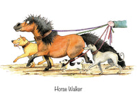 Horse greeting card "Horse Walker" by Alex Underdown.