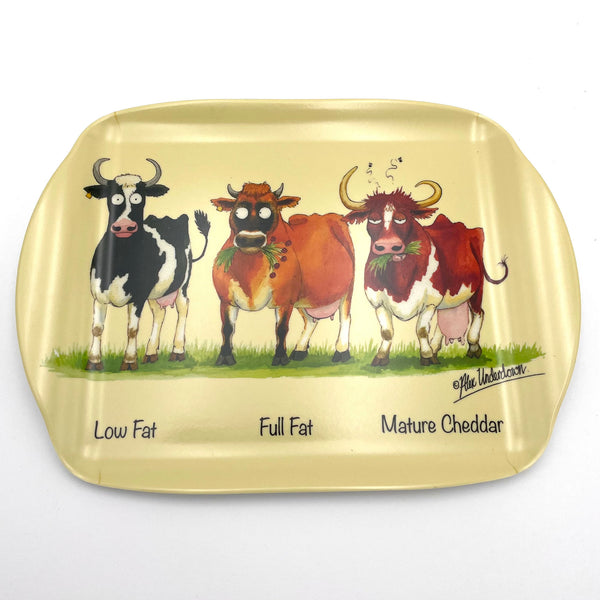 Dairy Cattle themed melamine serving tray by Alex Underdown