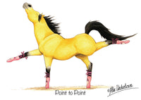 Horse greeting card "Point to Point" by Alex Underdown.