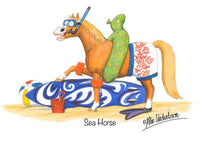 Horse greeting card "Sea Horse" by Alex Underdown.