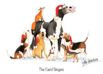 Animal themed Christmas Card. The Carol Singers by Alex Underdown
