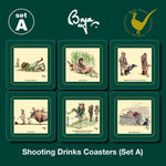 6 Shooting Coasters Set A. Sex in the Country by Bryn Parry