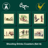 6 Shooting Coasters Set A. Sex in the Country by Bryn Parry