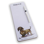 Slim magnetic memo dry wipe things to do board. Miniature wire-haired Dachshund by Bryn Parry