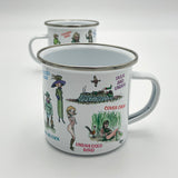 Shooting themed enamel mug. Sex in the Country by Bryn Parry