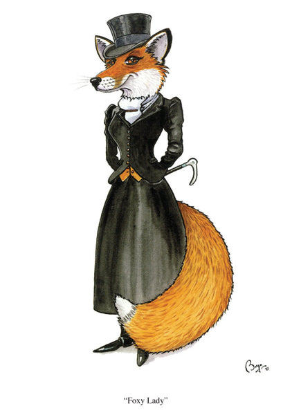 Foxy Lady Hunting Greeting Card with envelope