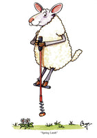 Sheep birthday greeting card by Bryn Parry. Spring Lamb