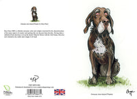 German wire-haired Pointer dog birthday card by Bryn Parry